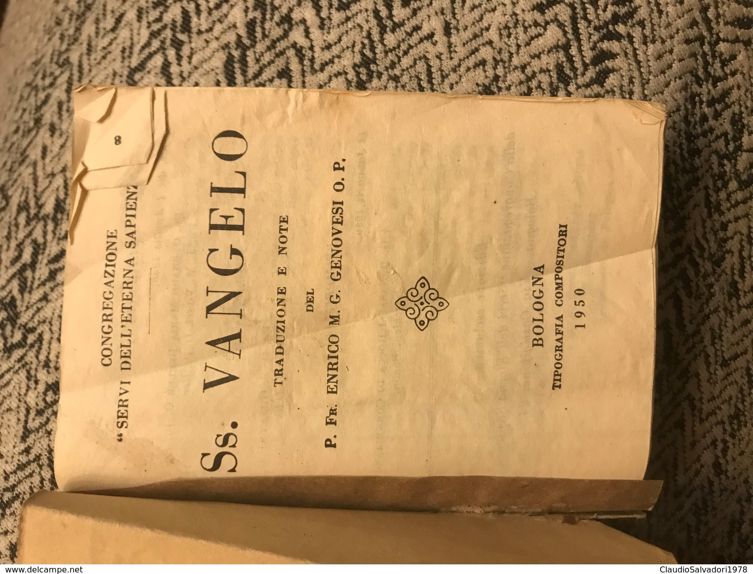 1950 Santissimo Vangelo Congregazione Servi Dei Eterna Sapienza - Other & Unclassified