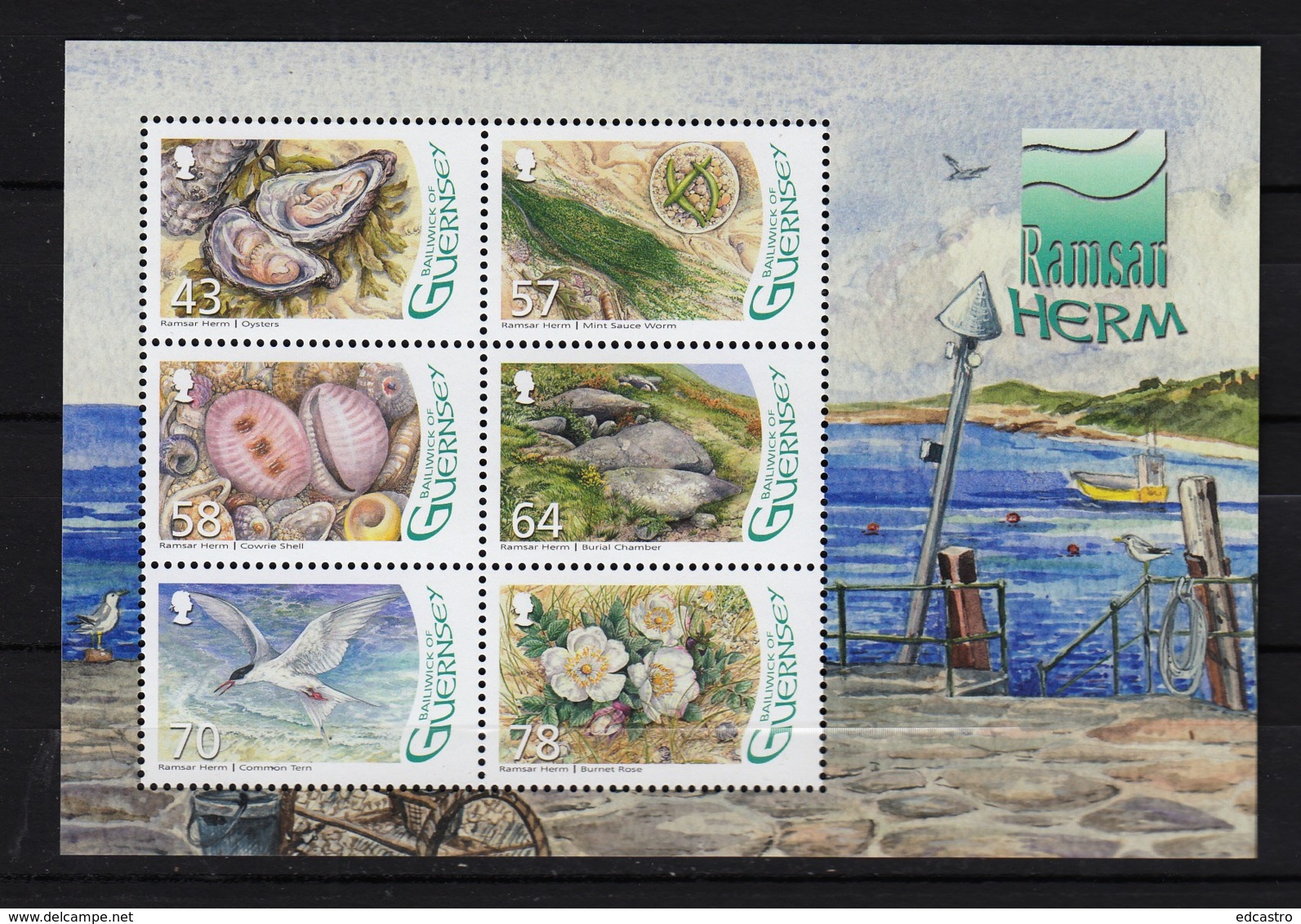 1.- GUERNSEY 2016 Ramsar Herm (Souvenir Sheet) - Guernsey