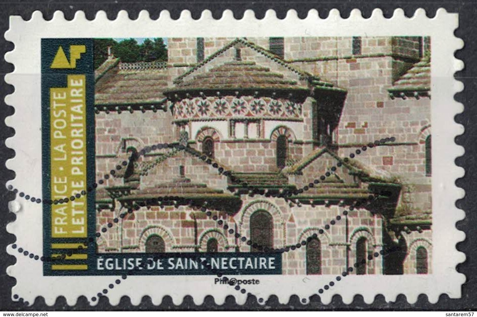 France 2019 Oblitéré Used Histoire De Styles Architecture Église De Saint Nectaire - Oblitérés