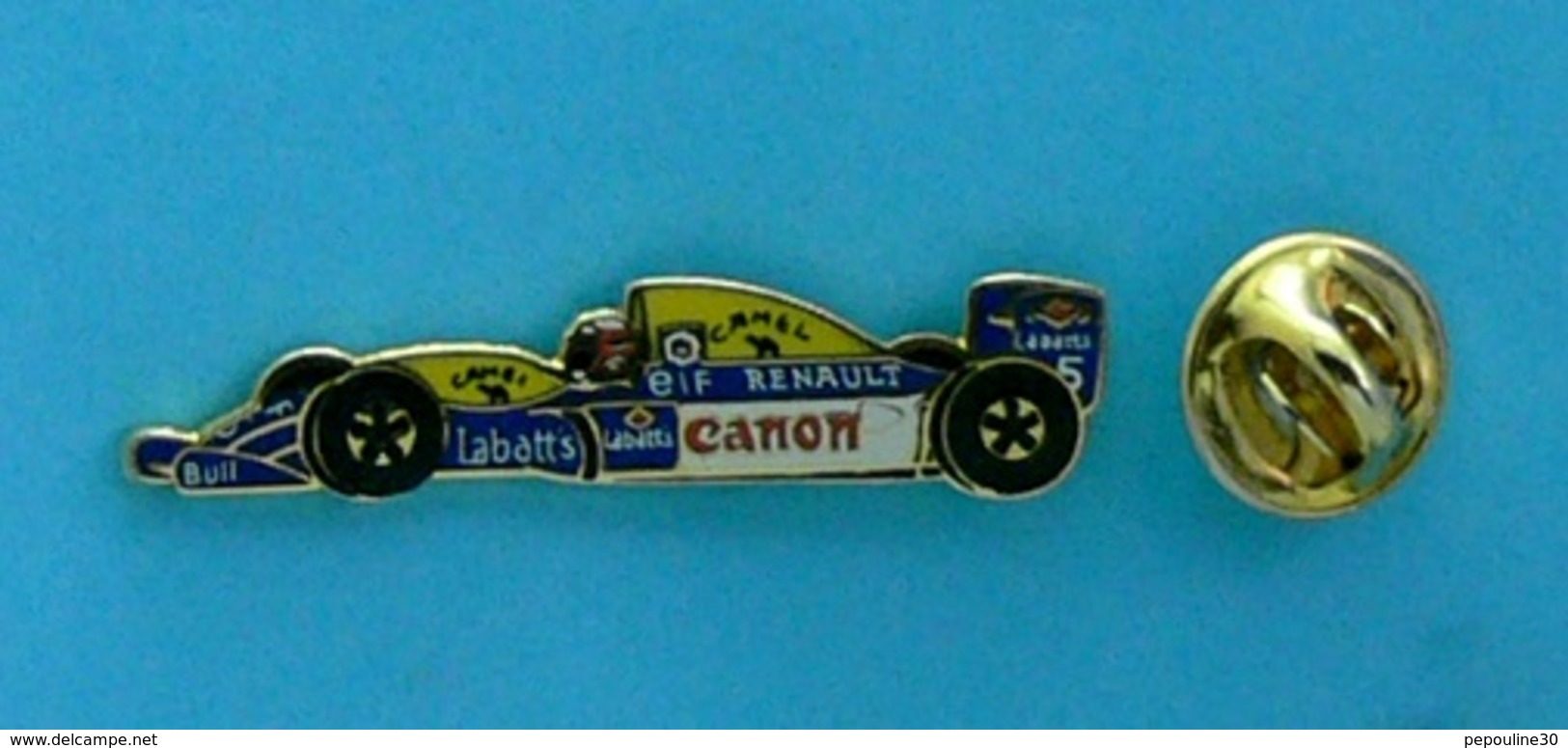 1 PIN'S //   ** WILLIAMS RENAULT / ELF / CANON / CAMEL / BULL / LABATT'S  ** - F1