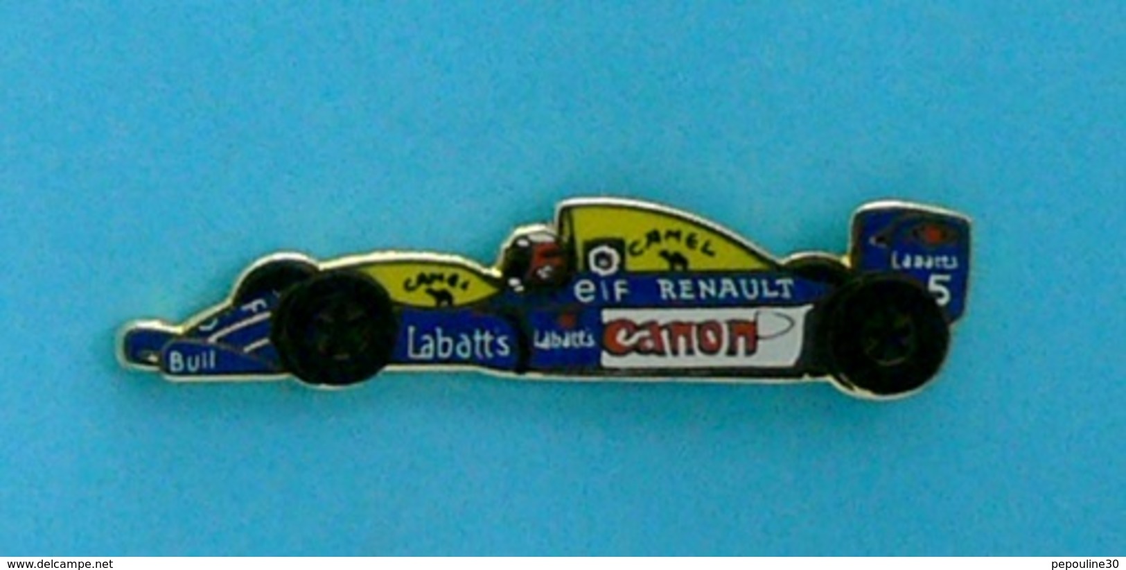 1 PIN'S //   ** WILLIAMS RENAULT / ELF / CANON / CAMEL / BULL / LABATT'S  ** - F1