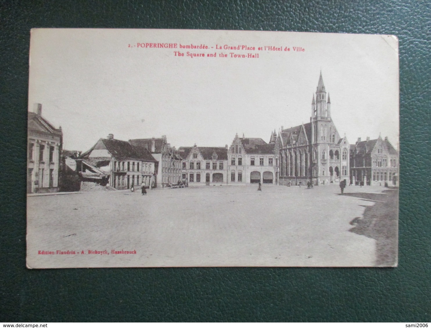 CPA BELGIQUE POPERINGHE LA GRAND PLACE ET HOTEL DE VILLE - Poperinge