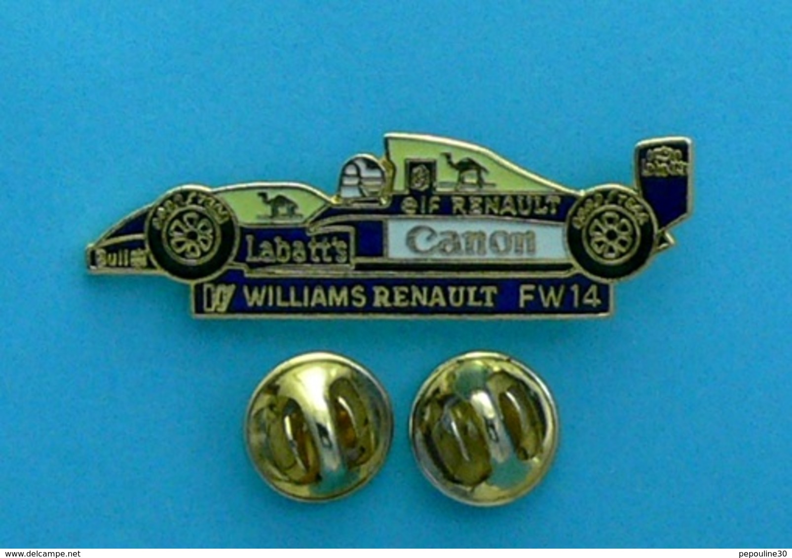 1 PIN'S //   ** WILLIAMS RENAULT FW 14 / ELF / CANON / CAMEL / LABATT'S ** - Renault