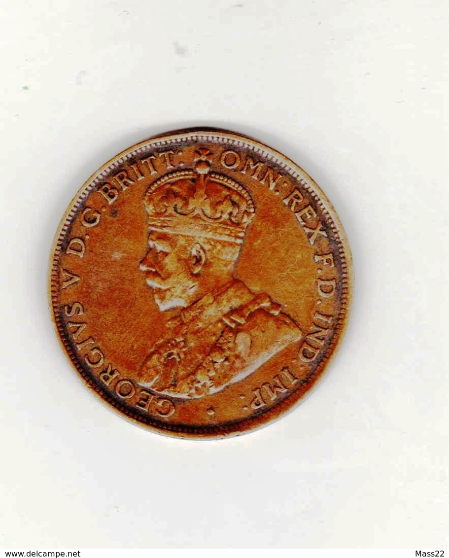 Australian 1 Penny 1922, King George V, London Observe - Penny