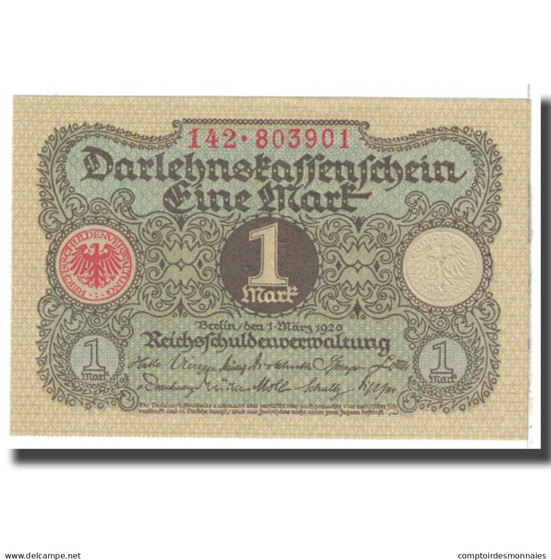 Billet, Allemagne, 1 Mark, 1920, 1920-03-01, KM:58, NEUF - [13] Bundeskassenschein