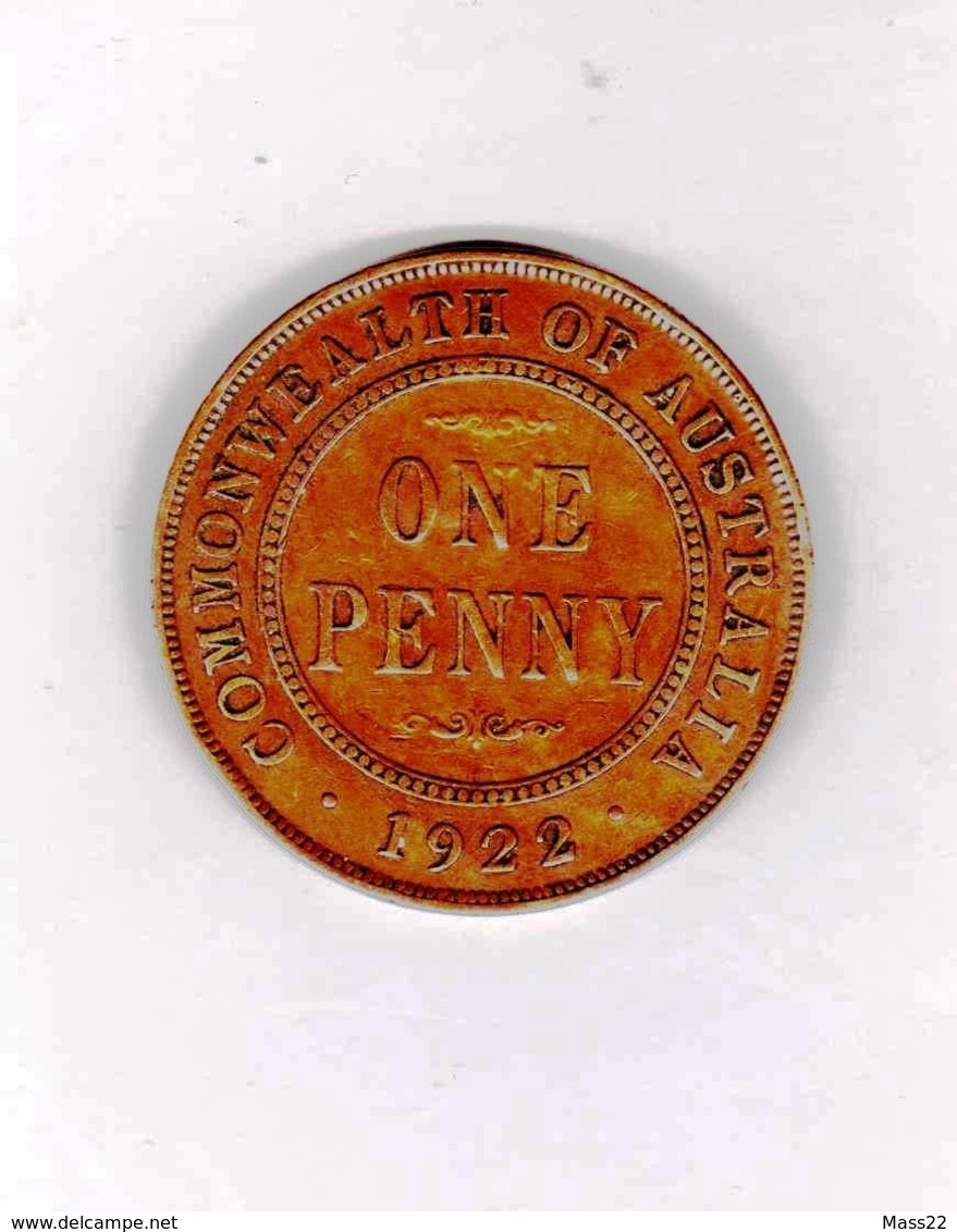 1 Penny 1922, King George V, London Observe, Wide Date, Toenail 9 - Penny