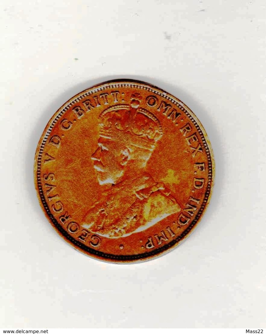 1 Penny 1922, King George V, London Observe, Wide Date, Toenail 9 - Penny