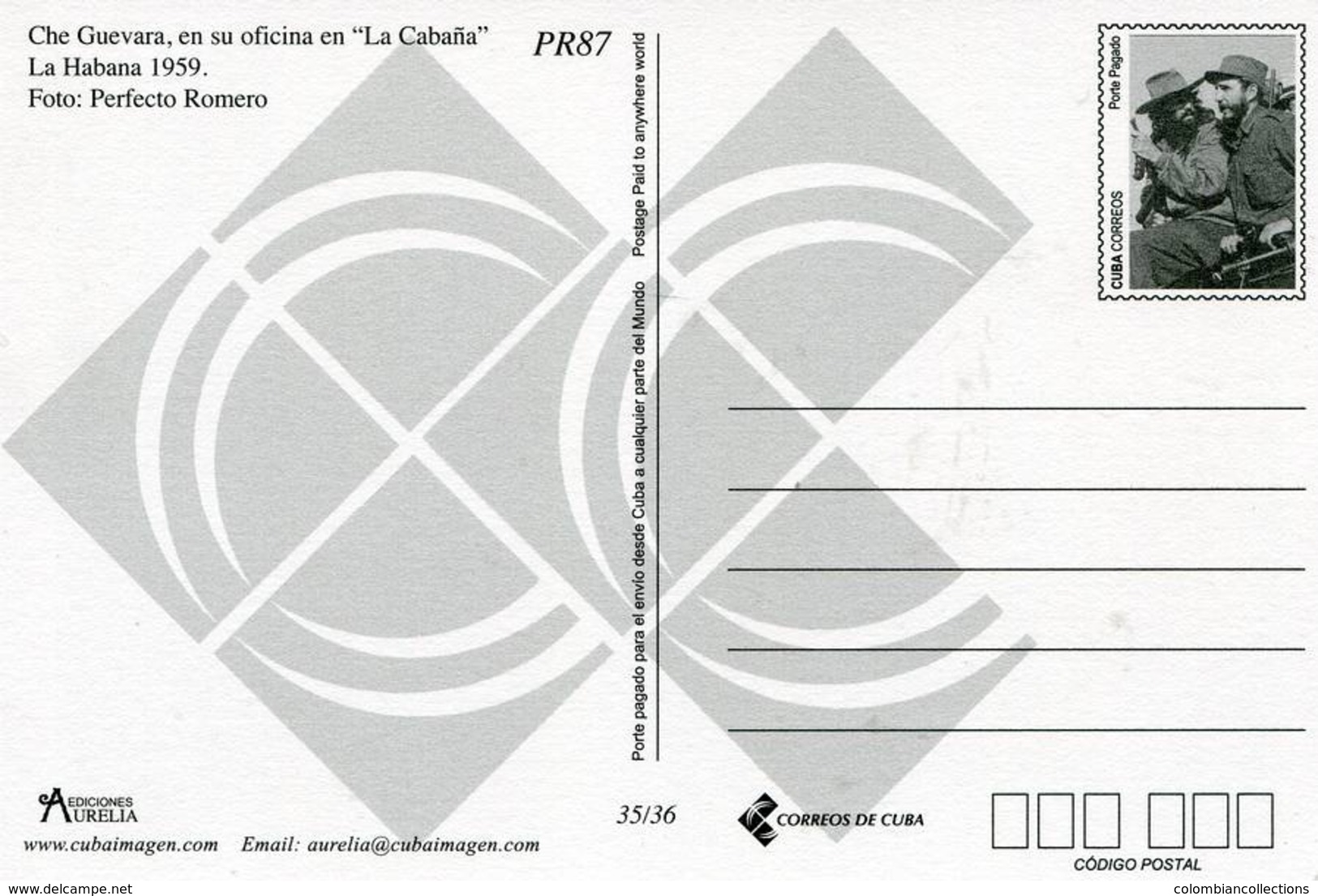 Lote PEP1304, Cuba, Entero Postal, Postcard, Stationery, 2013, Ediciones Aurelia, 35/36, Che Guevara, En Su Oficina - Maximum Cards