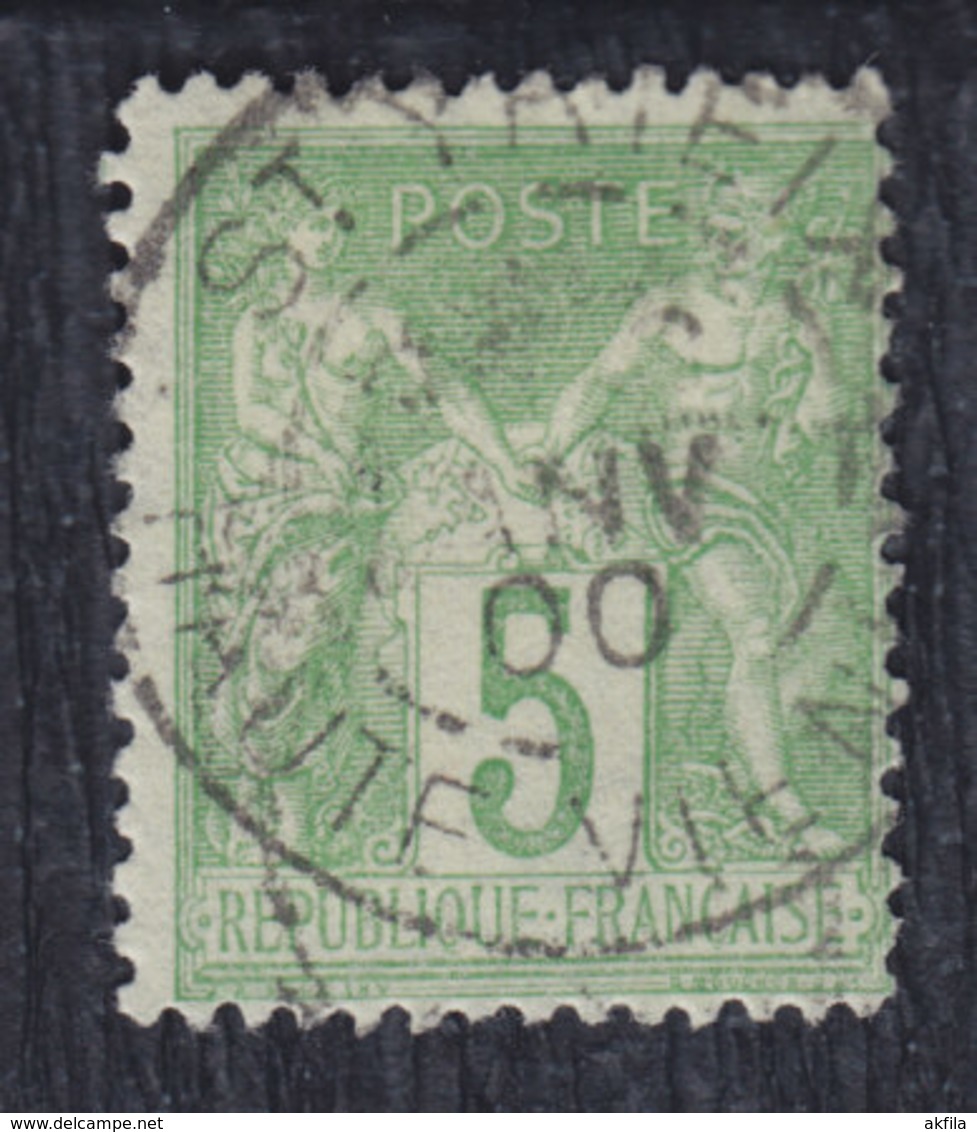 France 1899 Definitive - Allegories, Value 5 C, Used (o) Michel 84 I - 1898-1900 Sage (Type III)