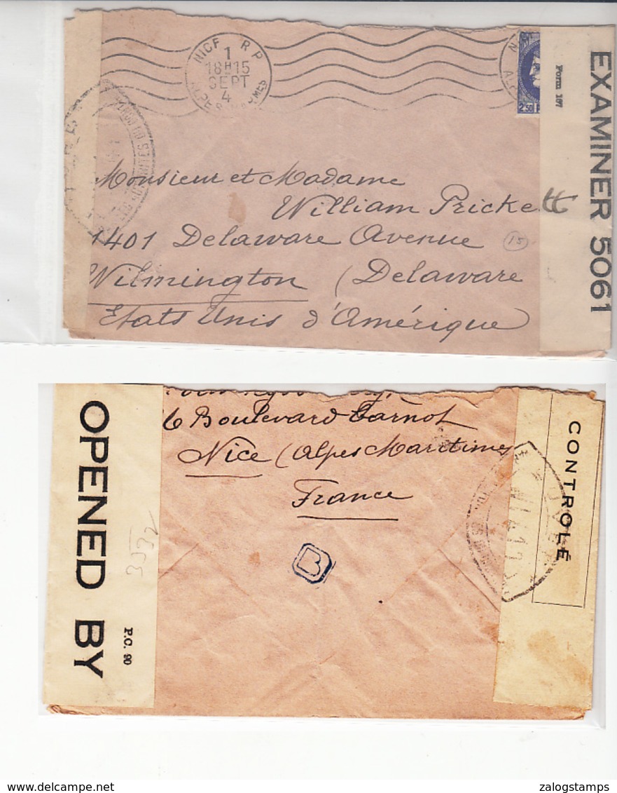 France Airmail Cover World War 1 Censorship       (A-2000-Special-2)) - Lettres & Documents