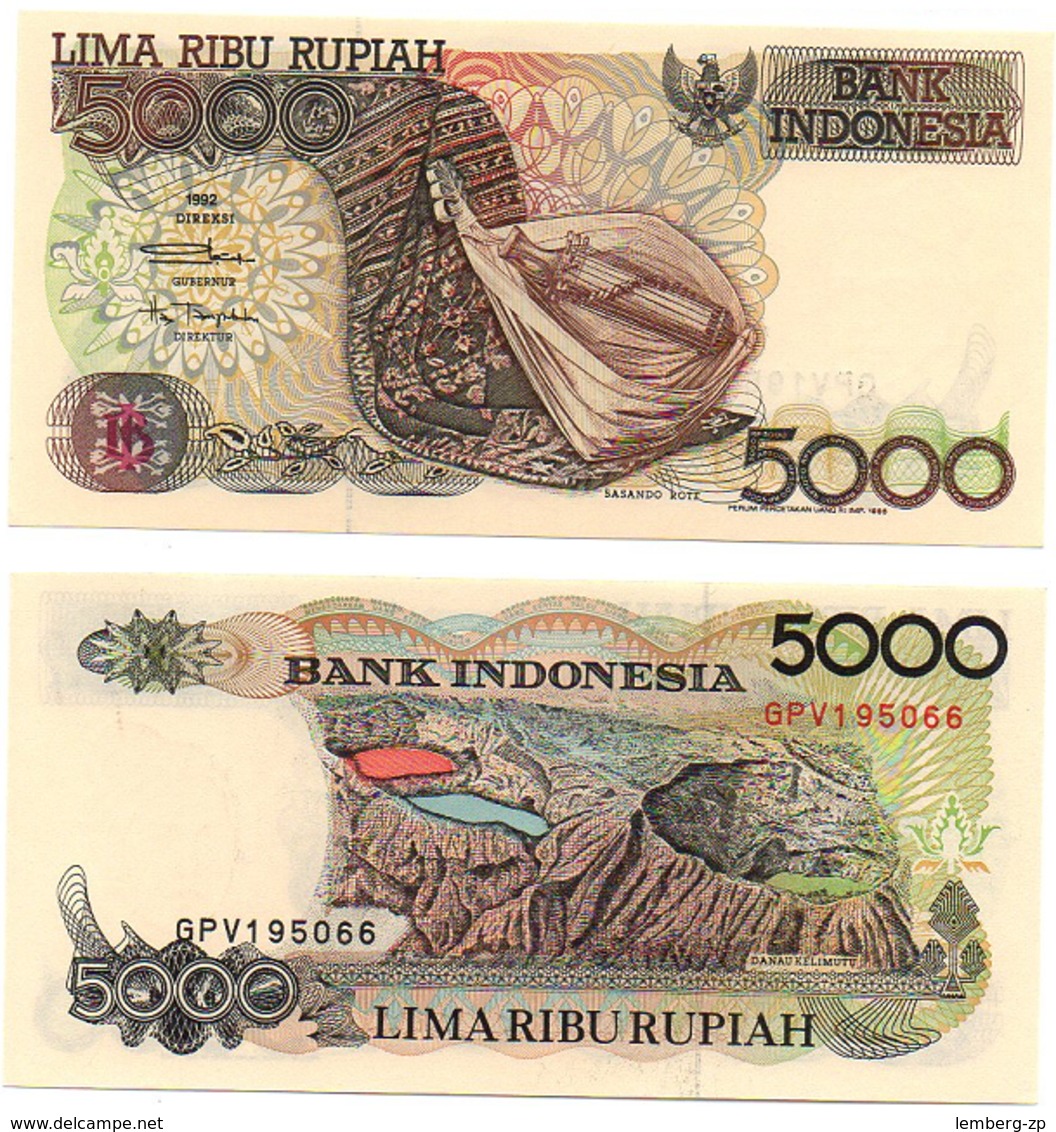 Indonesia - 5000 Rupiah 1998 ( 1992 ) UNC P. 130g Lemberg-Zp - Indonesien