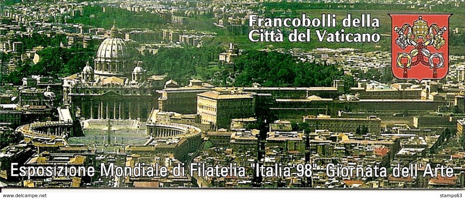 VATICAN CITY, 1998, Booklet 7, Art Day, Italia 98 - Booklets