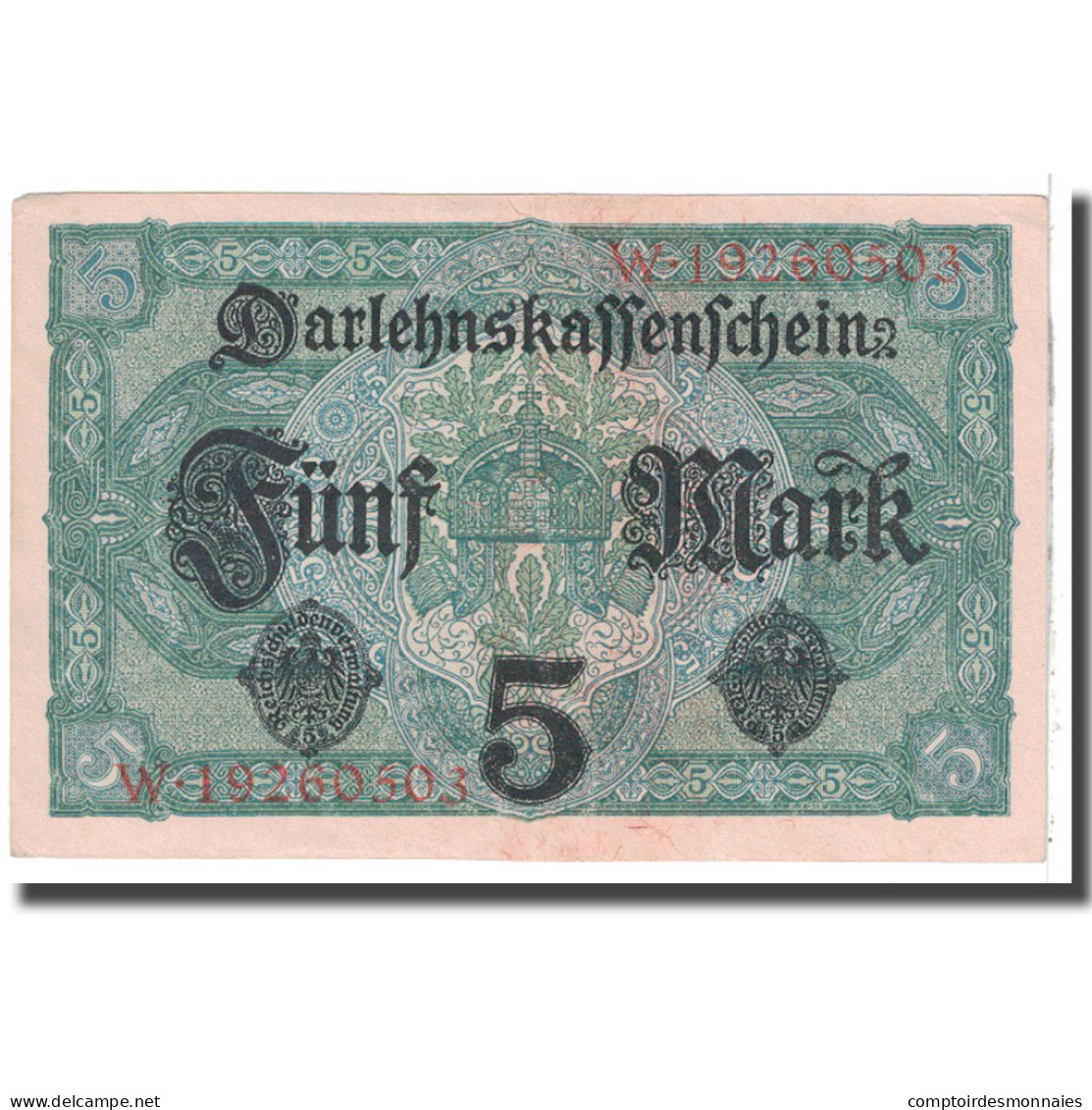 Billet, Allemagne, 5 Mark, 1917, 1917-08-01, KM:56b, SUP - 5 Mark