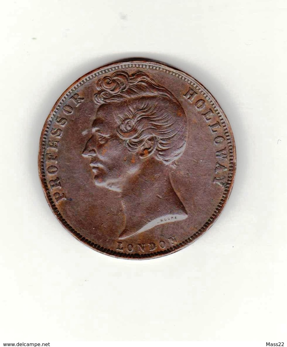 1 Penny, Token Great Britain Professor Holloway 1857 - Gettoni (Prigionieri Di Guerra)