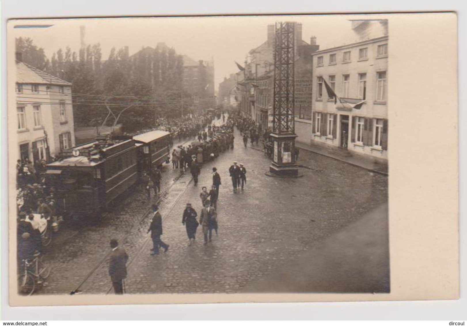 40243 -  Montigny  Le Tilleul  Tram -  Carte  Photo  1940  -  Ligne Boulevard  Paul Janson  -Montigny - Autres & Non Classés