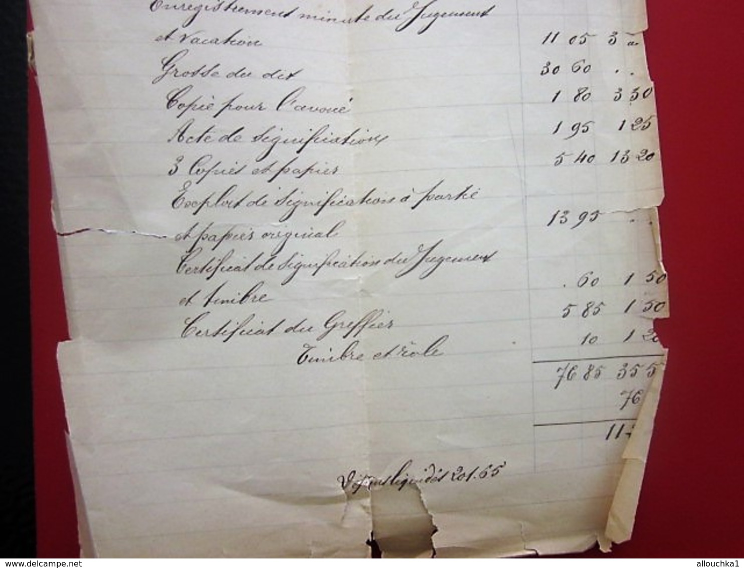 1882-Document Manuscrit Homologation Partage Frais Exécutifs Léon Julien Avoué Ru Paradis/Barthélemy St Julien Marseille - Manuscrits