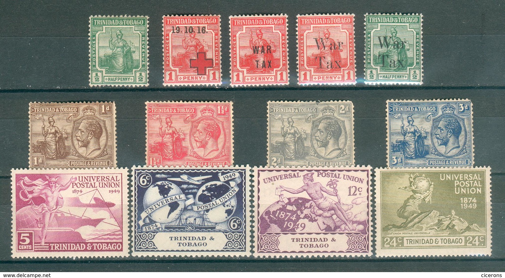 TRINITE ; Colonie Anglaise ; 1913-1949 ; Lot : 02 ; Neuf - Trinidad & Tobago (...-1961)