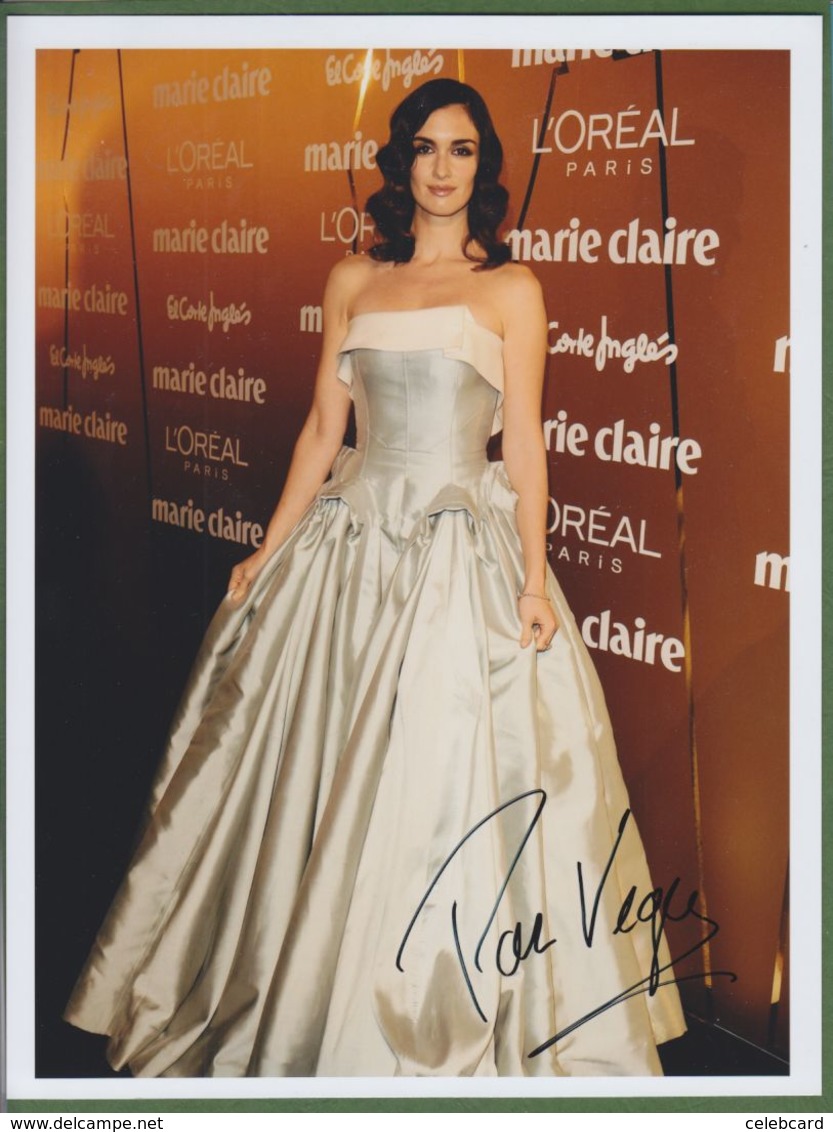 PAZ VEGA  AUTOGRAPHE / AUTOGRAMM  In Person Signed Glossy Photo 20/27 Cm - Sonstige & Ohne Zuordnung