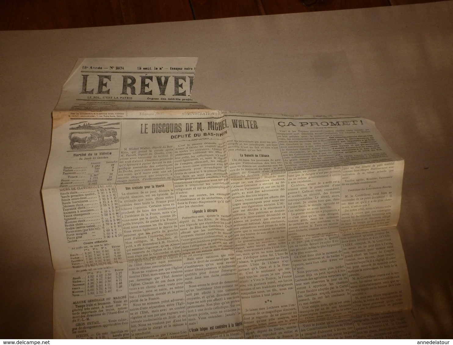 19?? - 18e Année -N° 2334 LE REVEIL --Les Atrocités Du Bolchevisme En Géorgie Ont Fait Déjà 10.000 Tués ; Etc - Autres & Non Classés