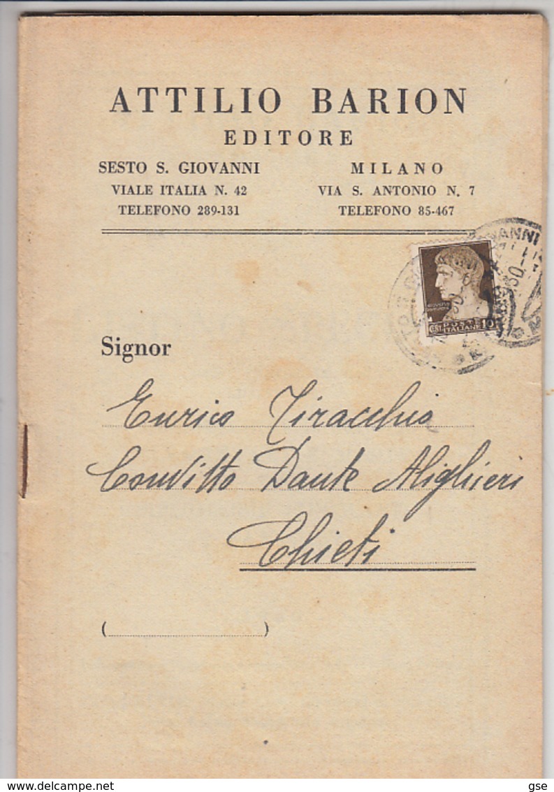 ITALIA 1930 - Libretto Editore BARION - Milano - Tematica