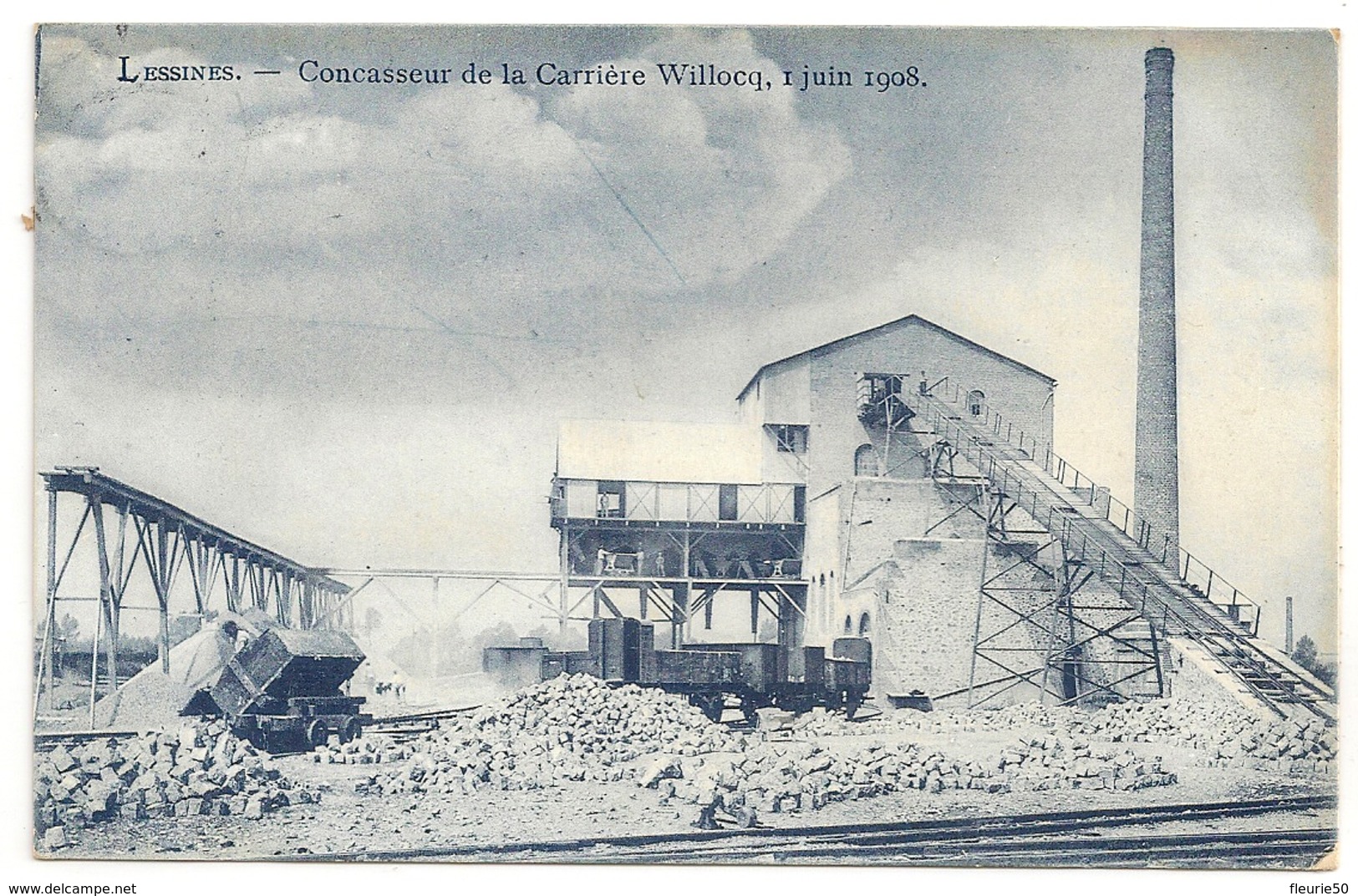 LESSINES - Concasseur De La Carrière Willocq, 1 Juin 1908. - Lessines