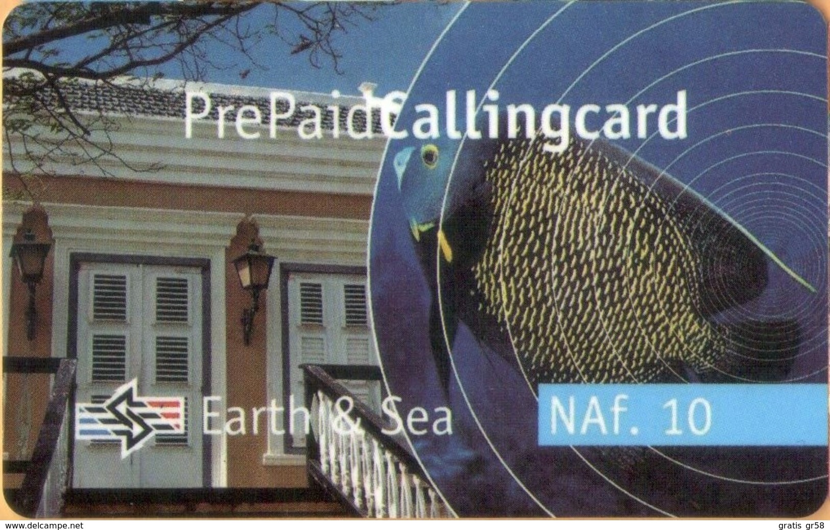 Antilles (Neth) - PRE-EZTB-1003, EZ Talk, Earth & Sea, Prepaid Card, 10 NAƒ, 1/04, Used - Antille (Olandesi)