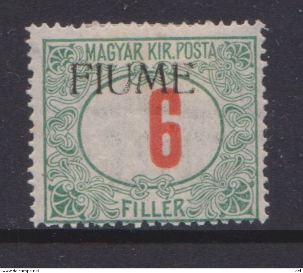 Italy WWI Occupation Of Fiume CEI 7f 1915 Postage Due 6f Shifted Overprint Mint - Fiume