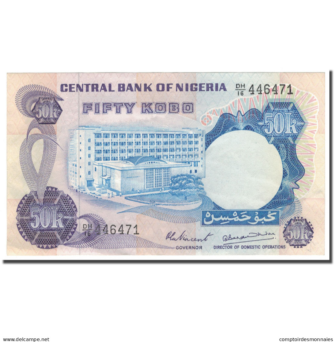 Billet, Nigéria, 50 Kobo, KM:14A, TTB+ - Nigeria