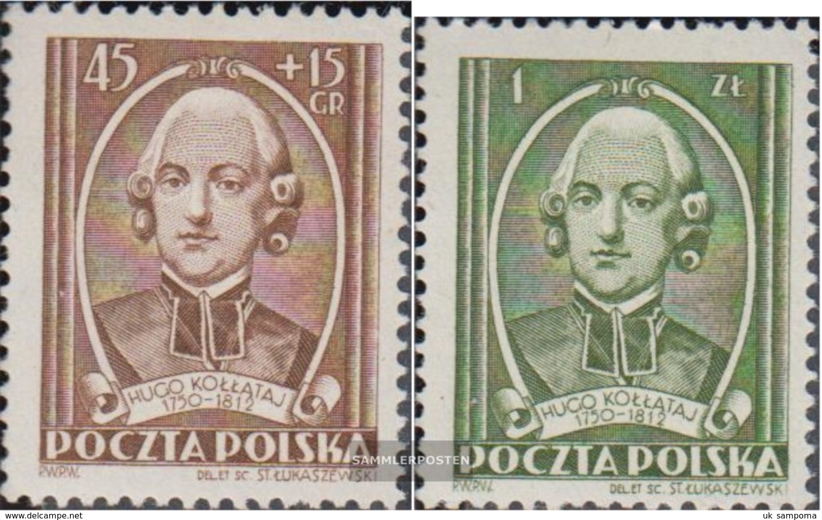 Poland 741-742 (complete Issue) Unmounted Mint / Never Hinged 1952 Pater Hugo Kollataj - Unused Stamps