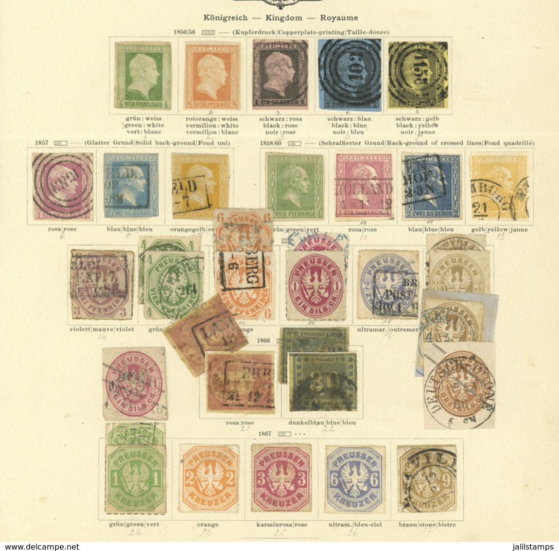 GERMANY: Collection On 2 Pages Of An Old Album, Including Scarce Stamps, Mixed Quality (from Some With Defects To Others - Otros & Sin Clasificación