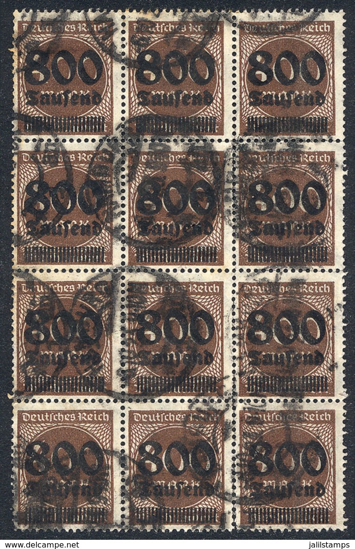 GERMANY: Sc.265, Handsome Used Block Of 12, VF Quality. - Sonstige & Ohne Zuordnung