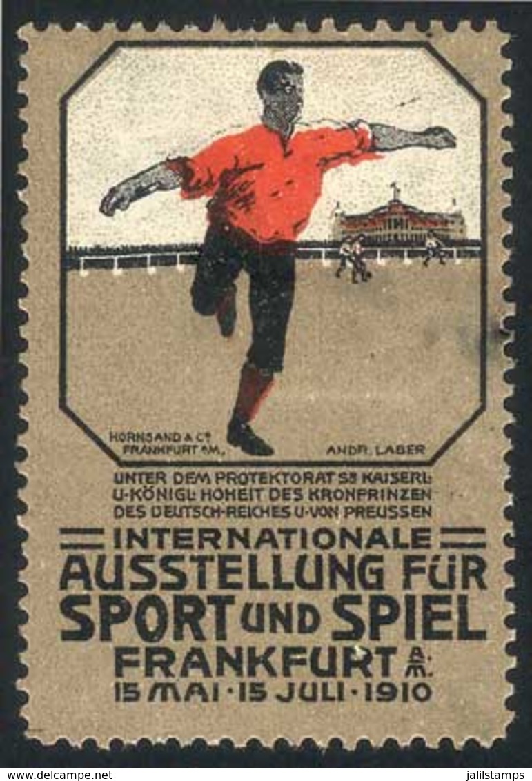 GERMANY: 1910 Cinderella, Topic Sports, FOOTBALL, VF And Rare! - Andere & Zonder Classificatie