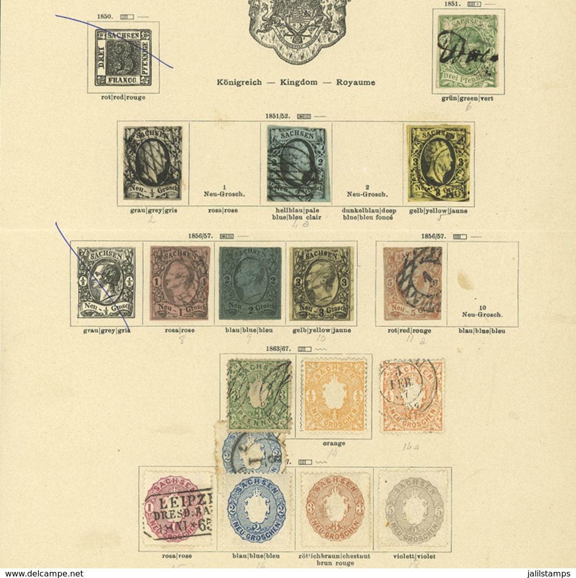 GERMANY: STATES: Collection On 4 Pages Of An Old Album, Including Scarce Stamps, Mixed Quality (from Some With Defects T - Collezioni