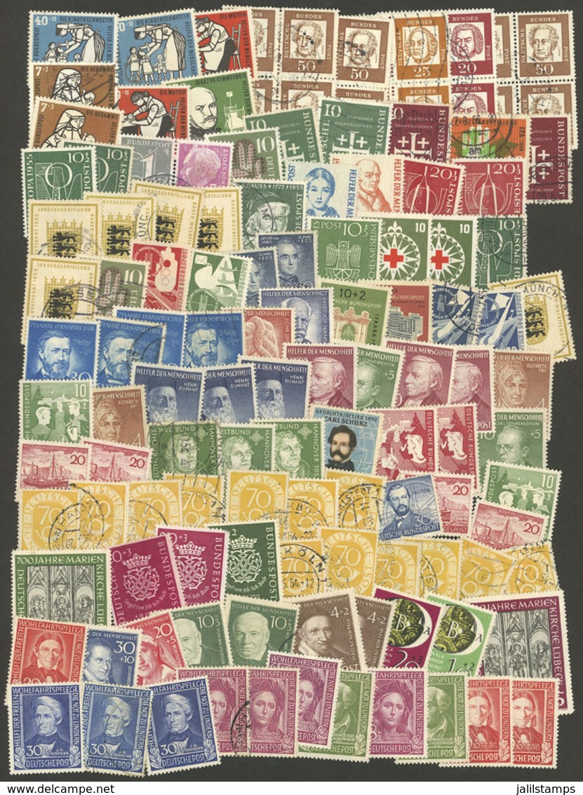 WEST GERMANY: Lot Of Interesting Stamps, Used Or Mint Without Gum, Most Of Fine Quality, HIGH CATALOG VALUE, Good Opport - Andere & Zonder Classificatie