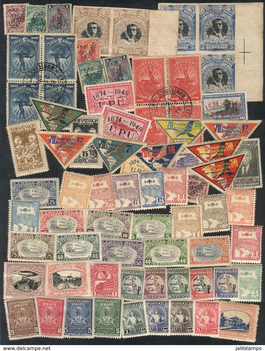 LATIN AMERICA: Lot Of Varied Stamps And Sets, Mint With Gum, But As They Were Stored For Many Years Without Ventilation  - Amerika (Varia)