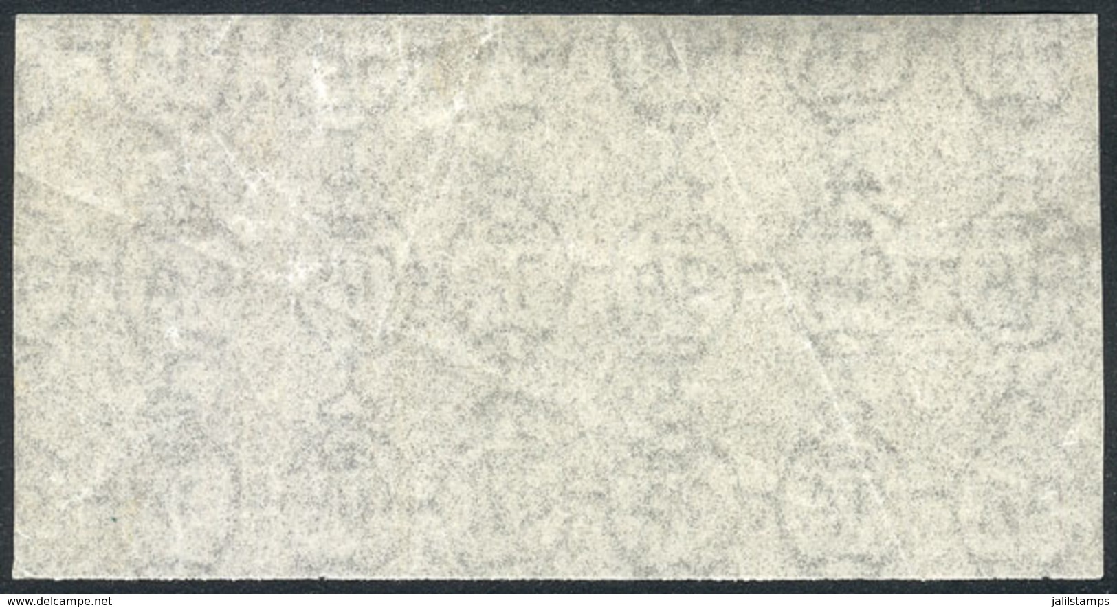 ARGENTINA: Extremely Rare Large Fragment (97 X 50 Mm) Of Original Gummed Paper With "AR In Oval" Watermark Used In The 1 - Otros & Sin Clasificación