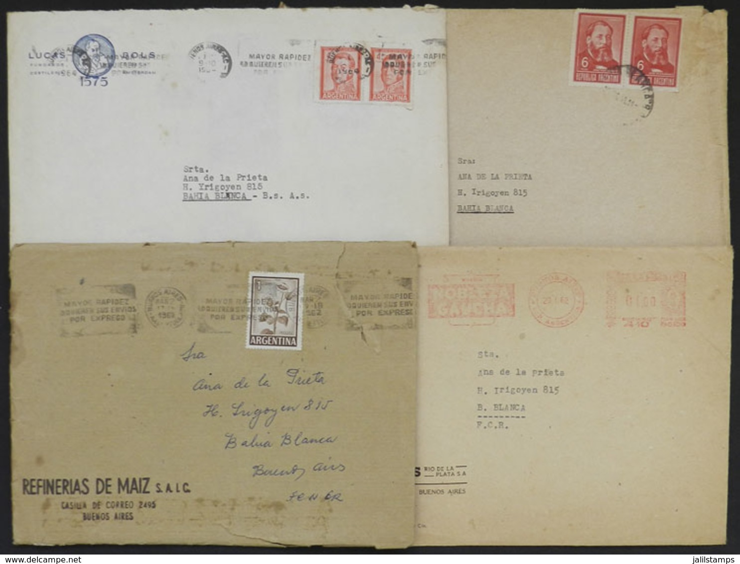 ARGENTINA: 4 Covers Used Between 1959 And 1964, They Included Recipes And Ads (3 Still Contain Them), With Attractive Po - Andere & Zonder Classificatie