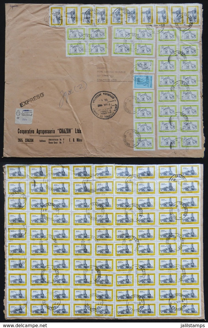 ARGENTINA: Spectacular INFLA POSTAGE And LARGEST AMOUNT ON COVER: Express Registered Cover Sent From Chazón (Córdoba) To - Other & Unclassified