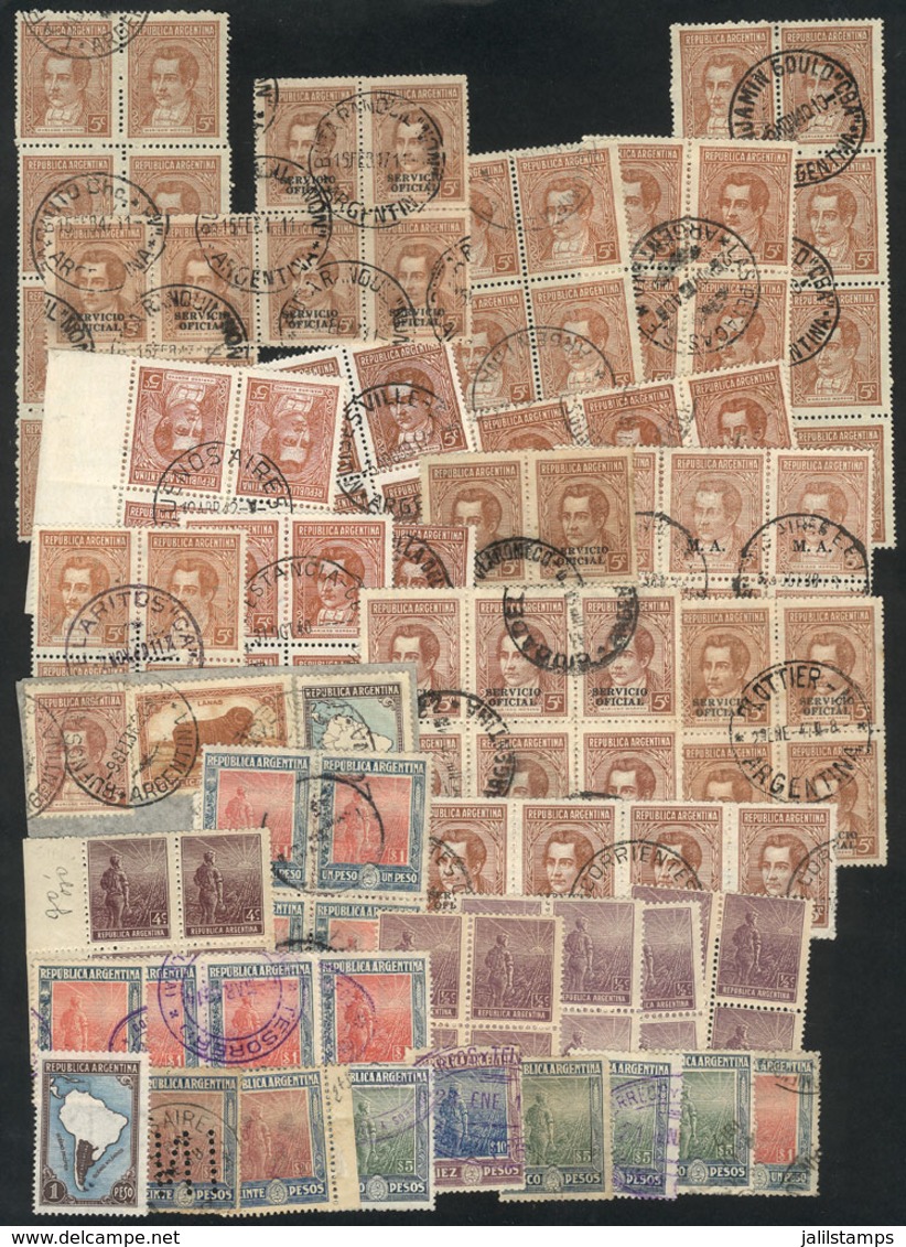 ARGENTINA: Varied Lot Of Mint And Used Stamps, Including Some Paper Varieties, Few Stamps With Good Watermark, Interesti - Colecciones & Series