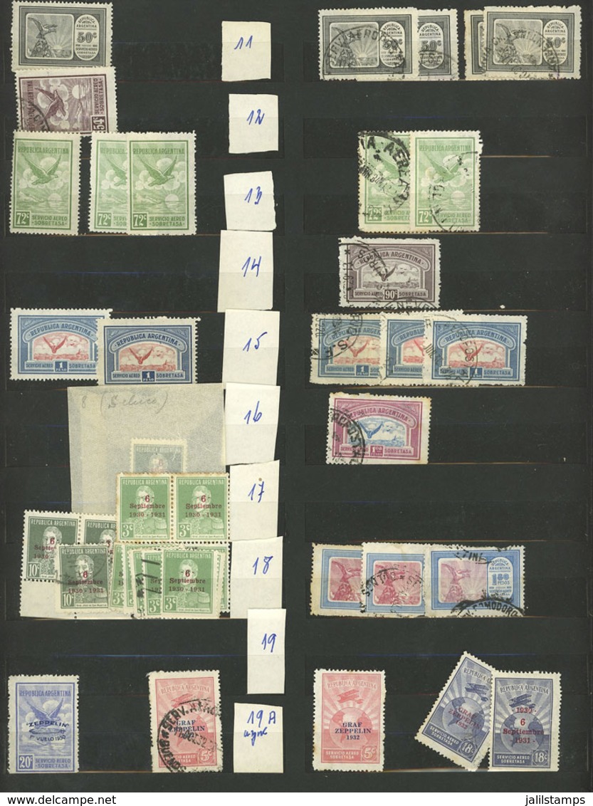 ARGENTINA: AIRMAIL: Very Attractive Stock In Stockbook, Including Used And Mint Stamps (most MNH), Excellent General Qua - Colecciones & Series