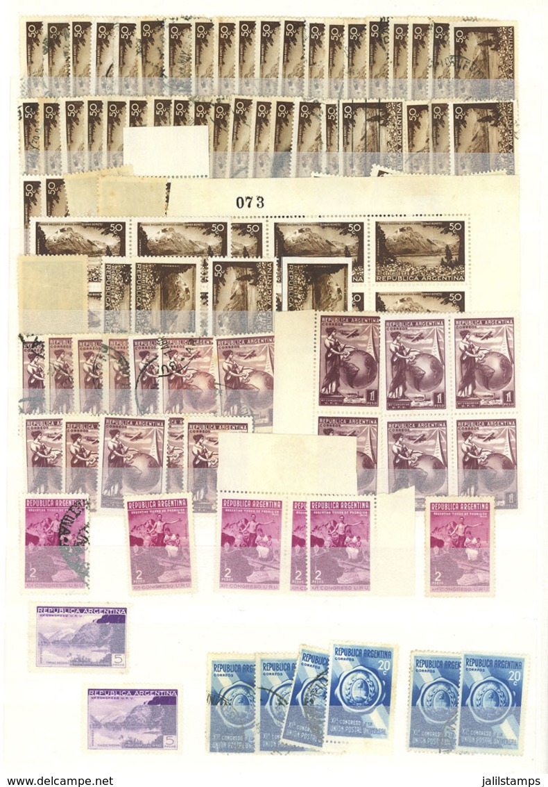 ARGENTINA: Large Stockbook Full With Thousands Of Stamps And Good Sets, Used Or Mint, The General Quality Is Fine To Ver - Verzamelingen & Reeksen
