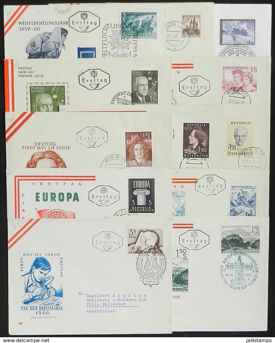 AUSTRIA: Lot Of 12 FDC Covers, One Signed By Alpinists, General Quality Is Fine To Very Fine, LOW START! - Otros & Sin Clasificación