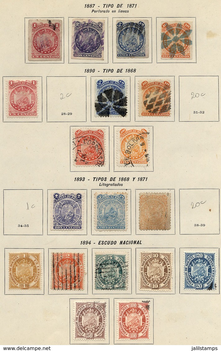 BOLIVIA: Old Collection With Some Interesting Stamps, Fine Quality, Low Start. - Bolivien