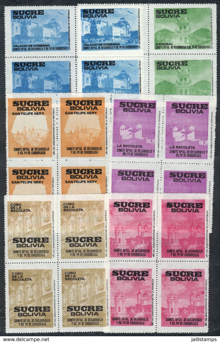 BOLIVIA: SUCRE: Set Of 6 Different Cinderellas In Blocks Of 4, MNH, Very Fine! - Bolivia