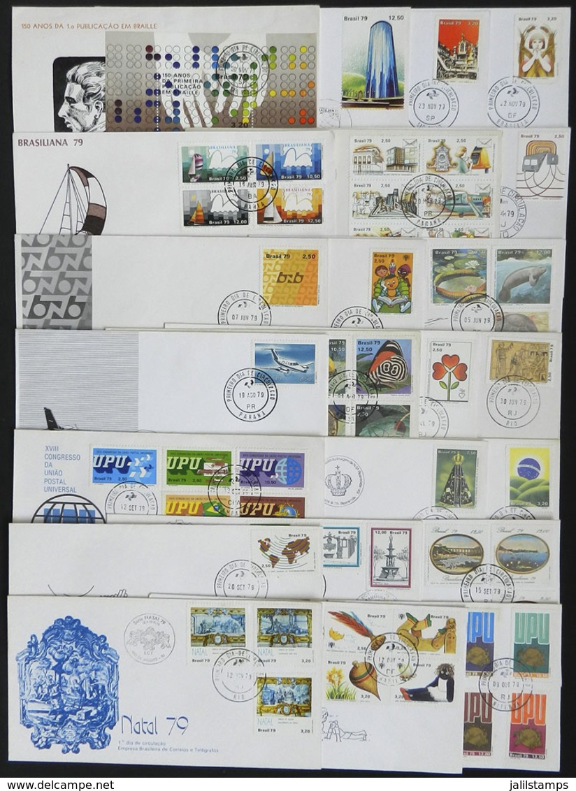 BRAZIL: Group Of FDC Covers Of Issues Of The Year 1979, Almost Complete, Very Thematic, Very Fine General Quality (a Cou - Other & Unclassified