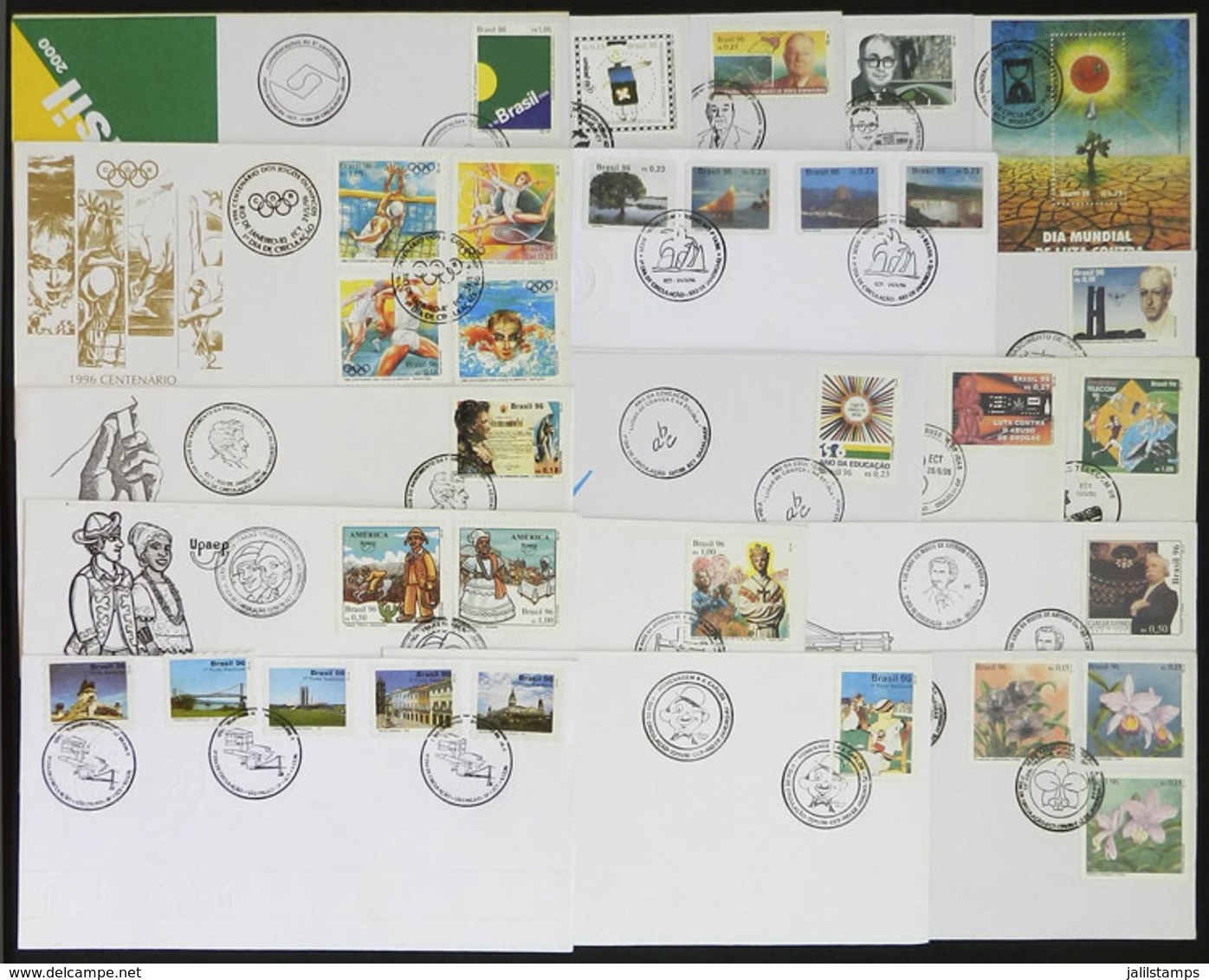 BRAZIL: Group Of FDC Covers With Several Issues Of The Year 1996, Very Thematic, Very Fine General Quality (a Couple May - Other & Unclassified