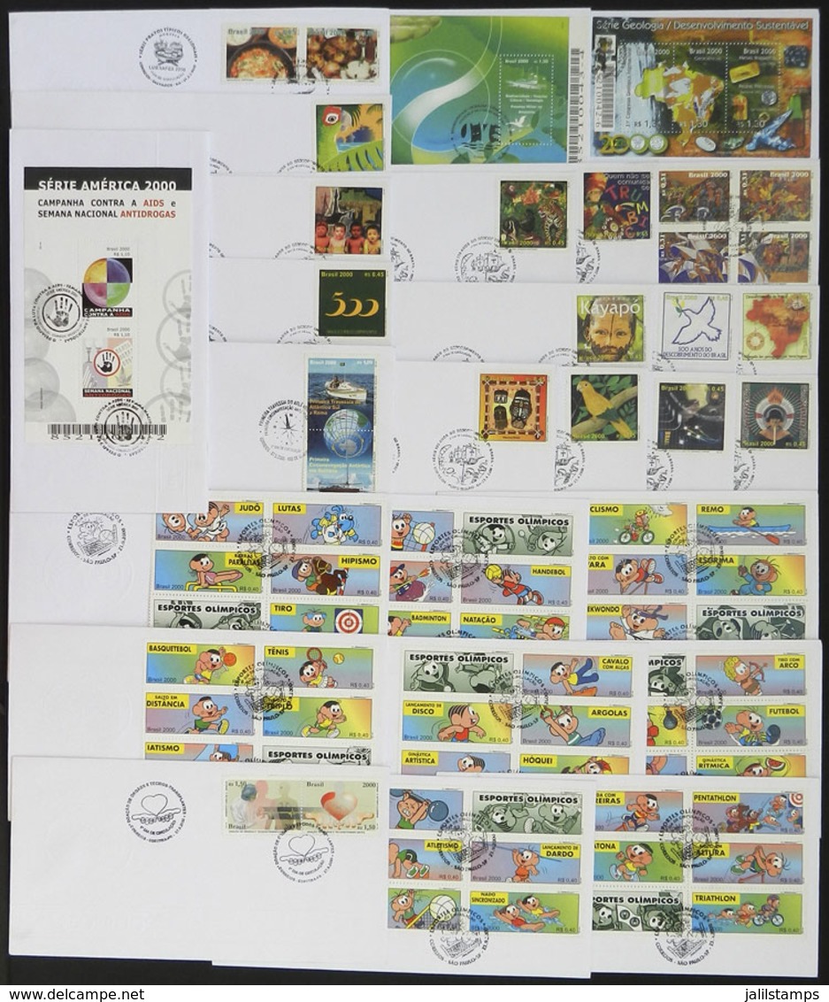 BRAZIL: Group Of FDC Covers With Several Issues Of The Year 2000, Very Thematic, Very Fine General Quality (a Couple May - Otros & Sin Clasificación