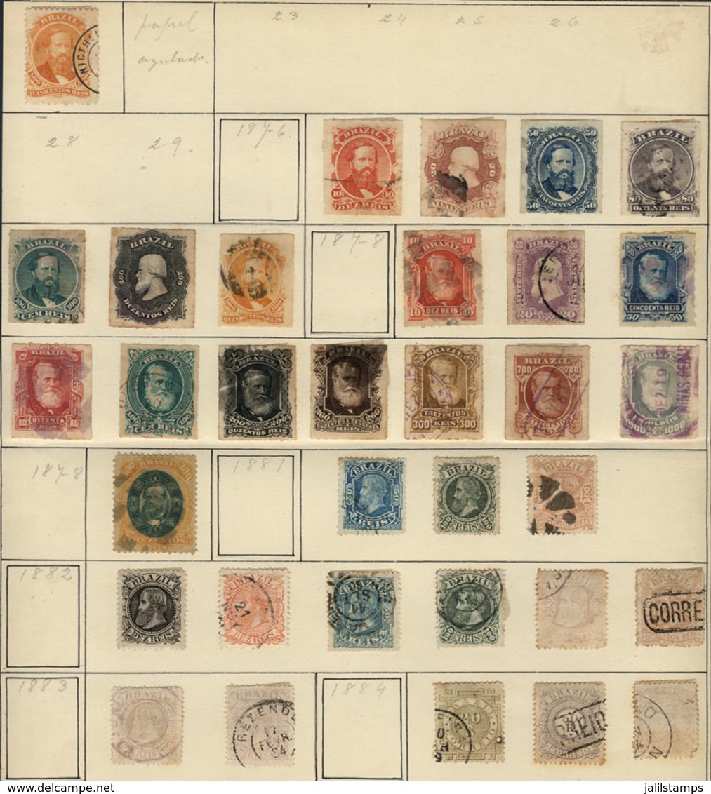 BRAZIL: Old Collection On Album Pages (up To 1940 Approx.), Including Very Good Examples Of Scarce Stamps Of High Market - Collections, Lots & Series