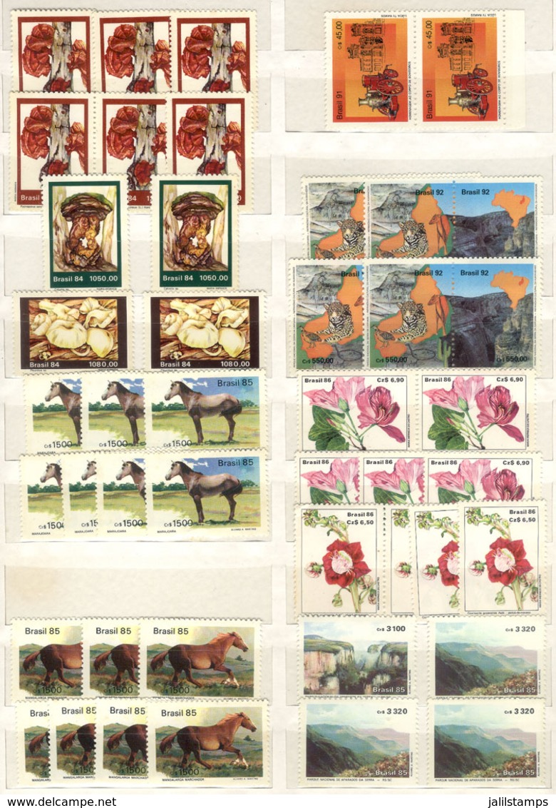 BRAZIL: Large Stockbook With Stock Of VERY THEMATIC Stamps And Sets, Most Never Hinged And Of Very Fine Quality. Yvert C - Collections, Lots & Séries