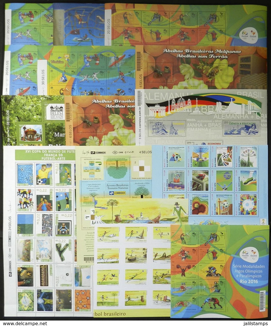 BRAZIL: Large Lot Of VERY MODERN And Thematic Stamps And Souvenir Sheets, MNH, Of Excellent Quality. Large Catalog Value - Colecciones & Series